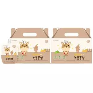 천호엔케어 녹용전지 6년근홍삼액 어린이 튼튼쑥쑥 녹용홍삼 40ml 30포, 2개