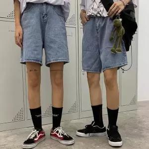 [하프클럽/셀러허브_여성트랜드패션]여성 데일리반바지 사계절 연청 청반