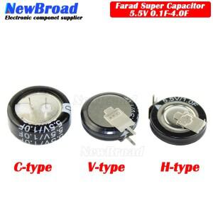 5PCS 새 버튼 패러 드 슈퍼 커패시터 5.5V 0.1F 0.22F 0.33F 0.47F 0.68F 1.0F V 형 C H