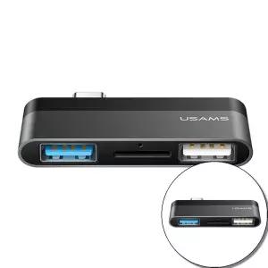 마이크로SD C타입 카드리더 겸용 미니허브 Micro SD USAMS 2USB