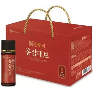 CJ제일제당 한뿌리 홍삼대보 100MLx 10병음료 드링크 영양 홍삼 원드링크 음료수 세트 선물세트