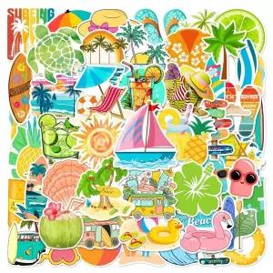 호환  102550pcs 여름 휴가 해변 스티커 낙서 DIY 여행 수하 노트북 기타 병 스케이트 보드 장식