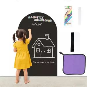 탈착식 마그네틱 칠판 24 x40 벽 데칼 손상 없는 강력한 자석 젖은 지워짐 및 설치가 쉬운 재사용 가능한