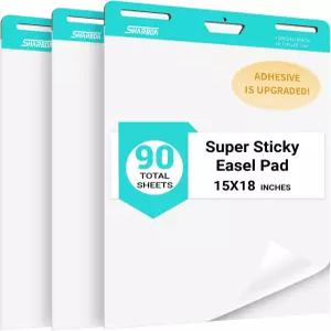 SHARBDA 스티키 미니 이젤 패드 15 x 18 인치 셀프 스틱 플립 차트 용지 교사용 사무실용 앵커 30 3