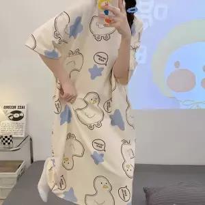 여성 프린팅 캐릭터 통큰 잠옷 박시 원피스