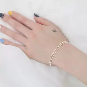 발찌 쥬얼리 체인 레이어드 92.5 두줄 SILVER 라라 NWFFO13A