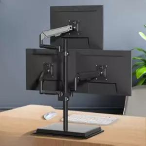 2단모니터암 60CM 더블 브라켓 스탠드 듀얼 거치대 보조 24-34인치