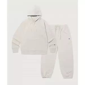 챔피온 CHAMPION Set 스몰 로고 후드 티셔츠 팬츠 셋업 Oatmeal 899424
