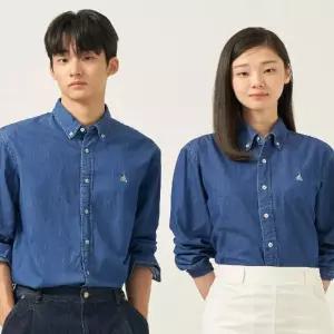[백화점 정품] 빈폴 25SS [Essential] 남녀공용 데님 셔츠 - 블루 (BC5764E73P)
