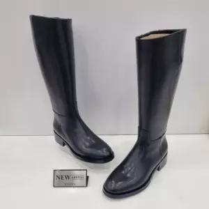 미셸by탠디 여성 4CM 소가죽 클래식 디테일 데일리 롱부츠 NX25513