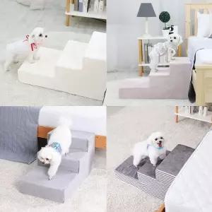 침대 강아지 강아지계단 애 반려 스텝 펫 극세사 캣독 3단 개골 견계단 노령견용 강아지슬