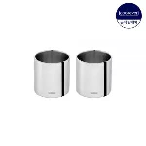 쿡에버 자취생 스텐 물컵 선물 더블월 이중컵 S 175ml 2P 세트 MNS