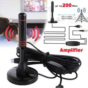 UHD안테나 TV 실내 지상파 수신기 HD 디지털 증폭 응답 VHFUHF HDTV 야외 200 울트라 DAB 안테나 마일 세트 공중