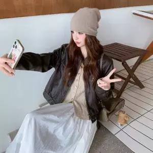 여친 가을 빈티지 재킷 가죽 트렌디 코트 아이템 HT3