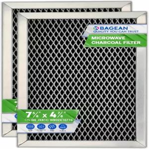 전자레인지 필터 교체 7.68 x 4.85 JX81C WB02X10776 GE - LG 켄모어 카본 적합 오븐 통풍구 팬 2팩