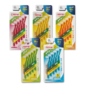 네오메디칼 에버덴 치간칫솔 L자형 5P/SSSS 0.4mm/일회용