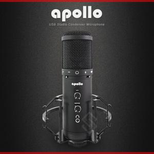 E&W APOLLO 블랙 에디션 USB 콘덴서 마이크/방송용/녹음용/ASMR/유튜브/BJ마이크/홈레코딩/UFO 타입
