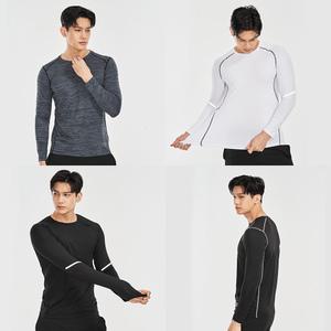 지앙카 남자 컴프레션 긴팔 티셔츠 기능성 스포츠 웨어 남성 언더레이어 헬스 운동