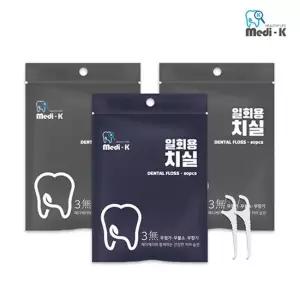 [메디케이] 국내생산 일회용 치실 80p x 3개
