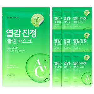 듀이트리 AC 열감 진정 초극세사 마스크팩 쿨링 2종 10매 수분팩 보습팩