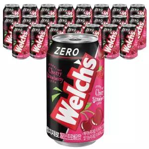 [농심]웰치 소다 제로 체리스트로베리맛 355ml x 24개입