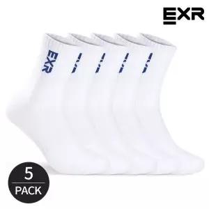 갤러리아 EXR 남성 로고포인트 스탠다드 중목양말 5P_WHBL