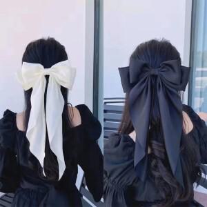 머리끈 헤어집게 R-03 드롭 롱리본핀 머리띠 빅사이즈 헤어악세서리 새틴