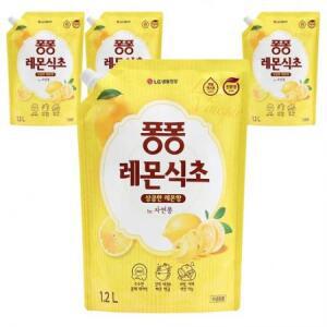 퐁퐁 레몬식초 주방세제 파우치 타입, 1.2L, 4개 one option