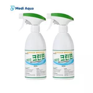 바이오크린원 500ml+500ml 발효알콜 70% 에탄올 뿌리는살균소독제 스프레이 학교 다중시설 어린이집
