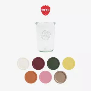 [WECK]몰드 743(850ml) 유리병 1개+실리콘 뚜껑 1개