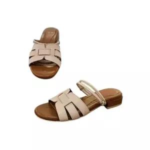[세라] (3color) 굽 2cm 소가죽 여성  스트랩  샌들 구두 c24m506 (P003206058)