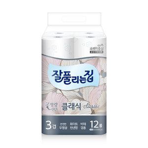 잘풀리는집 3겹 클래식, 27m, 12롤, 1개