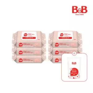 [60매x6팩] 비앤비 자몽식초를 담은 유아용품 소독티슈 60매 (증정) 800ml 세제