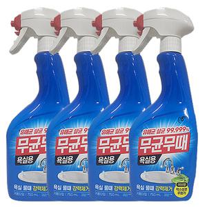 피죤 무균무때 욕실용 750ml 4개