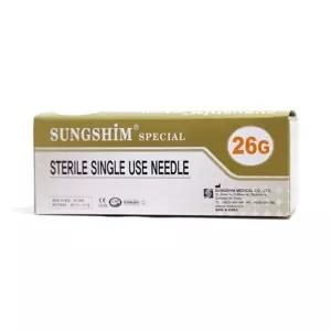 26G 60mm 롱니들 일회용 멸균 주사침 200개 특수니들 의료 병동 양수 진료실 국소마취 피하 환자 바늘 채취