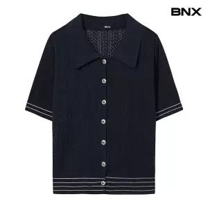 [롯데백화점]비엔엑스 카라넥 라인 배색 니트 가디건 (BX2CD013L0)