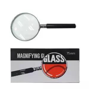 (75mm 중형) 표준 보통 유리 돋보기/휴대용/돗보기/책돋보기/작업용/확대경/가게/간편한/간편/관찰/근거리