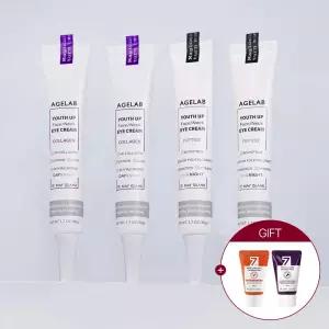 2.+2 [탄력+주름+기미 솔루션!] 에이지랩 콜라겐 + 펩타이드 아이크림 대용량 50g (총4개) +미니폼클 30ml 2개 증.정