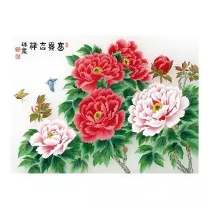 DIY 보석십자수 부귀길상 40x50cm 동양화 캔버스형
