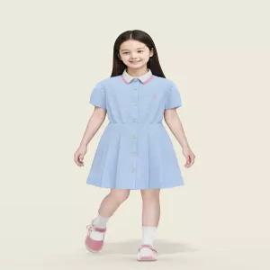 샴브레이 시어서커 반소매 원피스 - 스카이 블루 (BI5771G02Q)