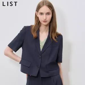 [리스트(LIST)] 감도높은 린넨 크롭 셋업 재킷 (택가격: 228000원)