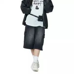 [소이] 세이브존07 6.5부원턱카고버뮤다블랙진 남여 25F0292 (S40770047)