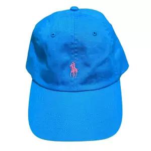 POLO RALPH LAUREN 폴로 남성용 면 치노 야구 모자, 라이트 블루/핑크, 단일 사이즈129255