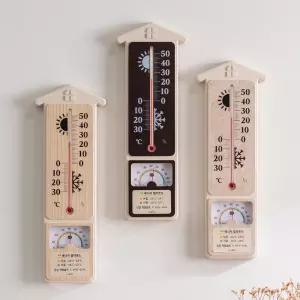 국산 플라이토 힐링홈 아날로그 온습도계 34cm