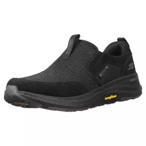 스케쳐스 Skechers 남성용 고 워크 아웃도어 애슬레틱 슬립온 트레일 에어 쿨링 메모리 폼 하이킹화, 블랙,