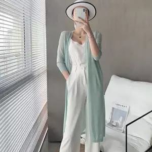 여성 니트 롱 간절기 봄 데일리 가디건