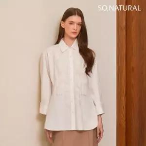쏘내추럴 26SS 코튼 100 실크 페고딩 블라우스 [런칭 가 89,900원]