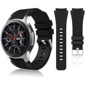 호환 삼성 46mm/갤럭시 Watch3 45mm/기어 S3 프론티어  화웨이용 스포츠 시계 밴드와 호환되는 20mm 실리콘