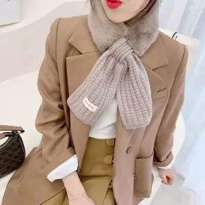 머플러 목도리 넥워머 외출 눈꽃 패턴 인조퍼 쁘띠 여성 겨울