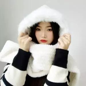 머플러 목도리 넥워머 코지데 잇 후드 올인원 퍼